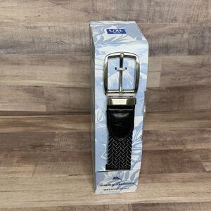 Tommy Bahama Black and Silver Reversible Belt